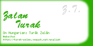 zalan turak business card